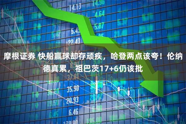 摩根证券 快船赢球却存顽疾，哈登两点该夸！伦纳德真累，祖巴茨17+6仍该批